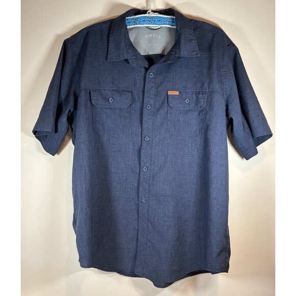Orvis Men’s XL  UPF 30+Tech Short Sleeve Shirt Quick Dry Outdoor Fishing - EUC - Picture 1 of 6